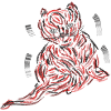 Abstract Cat Brushstroke Art