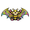 Rainbow bat with wings