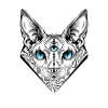 Blue three-eyed sphinx