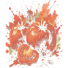 Rotes Tomatengemüse-Splash-Kunst-Aquarell