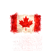 Drapeau à feuilles d’érable aquarelle