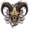 Infernal skull with horns