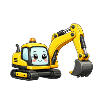 Gelber Bagger