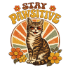 Stay Pawsitive Cat