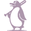 Penguin Baseball Player Silhouette