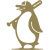 Penguin Baseball Player Silhouette