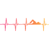 Swimming sunset heartbeat swimmer gift
