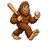 Baseball Bigfoot Sasquatch Funny Bigfoot Baseba
