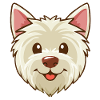White Dog (Comic Portrait)