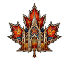 Maple Cathedral in Stained Glass Window