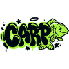 Graphisme graffiti de carpe