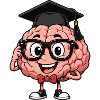 Brain with glasses