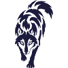 Night Wolf Silhouette Print