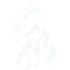Wolfs Silhouette in Kontrast