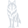 Wolfs Silhouette Kontrastdesign