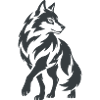 Geometric Wolf – Silhouette