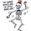 Skeleton Dance Top Hat