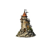 Castle tower on the rock