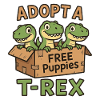 Adopt a T-Rex Lustiges Dino Welpen Motiv