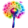 Regenbogen-Pusteblume