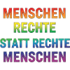 Menschenrechte Statement Regenbogen Demokratie