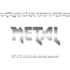 Lustiger METAL Schriftzug Gradient Silber