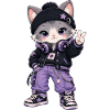 Kawaii Straßenkatze
