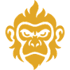 Safranminimalistischer stilisierter Hanuman-Affe