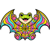 Fröhliche Regenbogenfledermaus