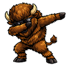 Dabbing Bison