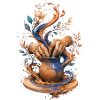 Molten Pottery: Hands and Vase
