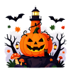 Jack O Lantern Lighthouse Night