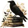 Raven on books