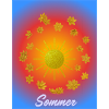 Sommer Sonne Glitzerblumen Muster