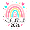 Schulkind Regenbogen 2026