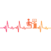 Programmer sunset heartbeat developer