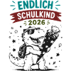 Endlich Schulkind 2026 Dino