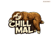 Chill Mal Sloth Illustration