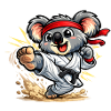 Koala mignon en karaté