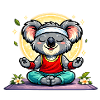 Cute koala doing yoga