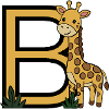 Giraffe Großbuchstabe B