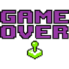 Game Over Pixel Logo