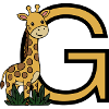 Giraffe mit Buchstabe G