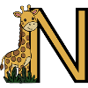 Giraffe and Nb Sticks Cartoon