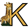 Giraffe Buchstabe K