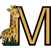 Giraffen M Initialen Design