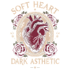 Dark heart with rose frame