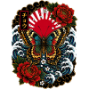 Schmetterling im japanischen Irezumi Stil
