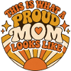 Proud Mom Retro Sunrise