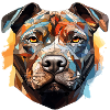 Bunter polygonaler Hund - 052